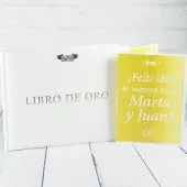 Libro de Oro con tarjeta personalizada