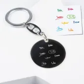 Llavero de plata firmas grabadas