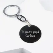 Llavero de plata grabado