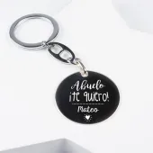 Llavero de plata Te quiero abuelo grabado