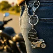 Llavero moto grabado