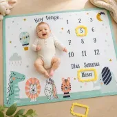 Manta cumple mes personalizada