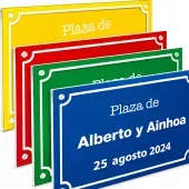 Placa de calle personalizada