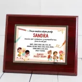 Placa de agradecimiento para profes personalizada