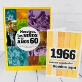 Regalo 60 cumplea&ntilde;os: libro con tarjeta