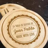 Tabla de quesos personalizada Made with love
