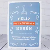 Tarjeta 'Feliz cumplea&ntilde;os' personalizada