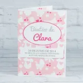 Tarjeta para bautizos personalizada
