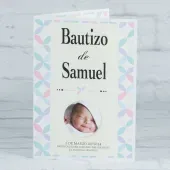 Tarjeta personalizada para el bautizo de un beb&eacute;