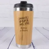 Termo de Bamb&uacute; grabado para padre