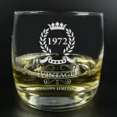 Vaso de whisky grabado '50 Cumplea&ntilde;os'