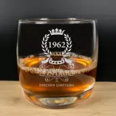 Vaso de whisky grabado '60 Cumplea&ntilde;os'