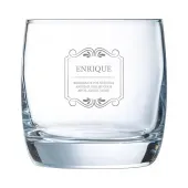 Vaso de whisky grabado con nombre