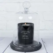 Vela grabada 'Casa de...' con campana de cristal
