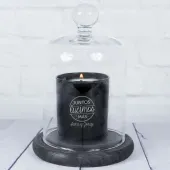 Vela grabada 'Juntos' con campana de cristal