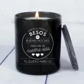 Vela grabada para enamorados