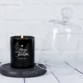 Vela grabada para madre con campana de cristal