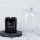 Vela grabada 'Definici&oacute;n' con campana de cristal