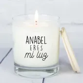 Vela personalizada con mensaje