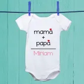 Body o camiseta infantil "pap&aacute;+mam&aacute;" personalizada