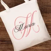 Bolsa tote bag personalizada con inicial