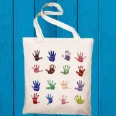 Bolsa tote personalizada para profe huellas