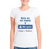 Camiseta me gusta mi mam&aacute; personalizada