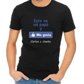 Camiseta me gusta mi pap&aacute; personalizada