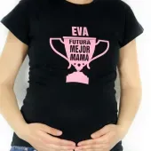 Camiseta mejor futura mam&aacute; personalizada