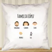 Coj&iacute;n familia personalizado