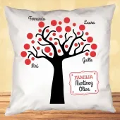 Coj&iacute;n personalizado &aacute;rbol familiar