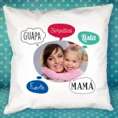 Coj&iacute;n personalizado 'burbujas' para mam&aacute;