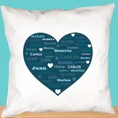 Coj&iacute;n personalizado Familia 'Coraz&oacute;n'