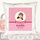 Coj&iacute;n personalizado Mi primera comuni&oacute;n ni&ntilde;a