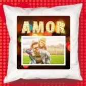 Coj&iacute;n personalizado AMOR luminoso