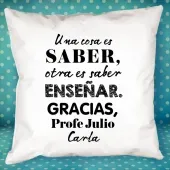 Coj&iacute;n personalizado 'Saber ense&ntilde;ar'