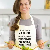 Delantal personalizado 'Saber ense&ntilde;ar'