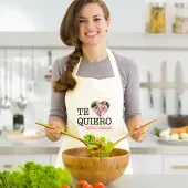 Delantal Te quiero con foto