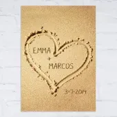 L&aacute;mina personalizada Coraz&oacute;n en la arena