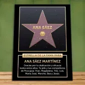 Estrella de la fama personalizada en lienzo