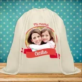 Mochila de cuerdas BIO personalizada con foto
