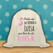 Mochila de cuerdas BIO personalizada "Flamenco"