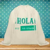 Mochila de cuerdas BIO personalizada &iexcl;HOLA!
