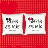 Pack de cojines personalizados "Es m&iacute;o"