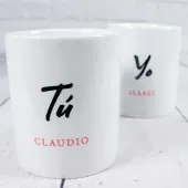 Pack de tazas T&uacute; y Yo personalizadas