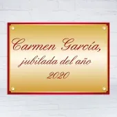 Placa conmemorativa personalizada