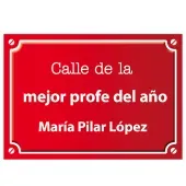 Placa de calle personalizada para profesores