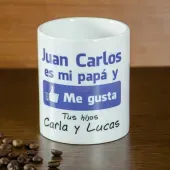 Taza personalizada "Me gusta mi pap&aacute;"