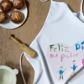 Delantal personalizado con el dibujo de tu hijo