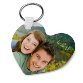 Llavero personalizado con foto coraz&oacute;n